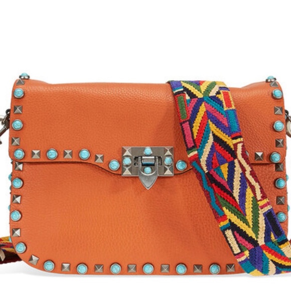 Valentino Garavani Handbags - Valentino rock stud rolling crossbody guitar strap bag